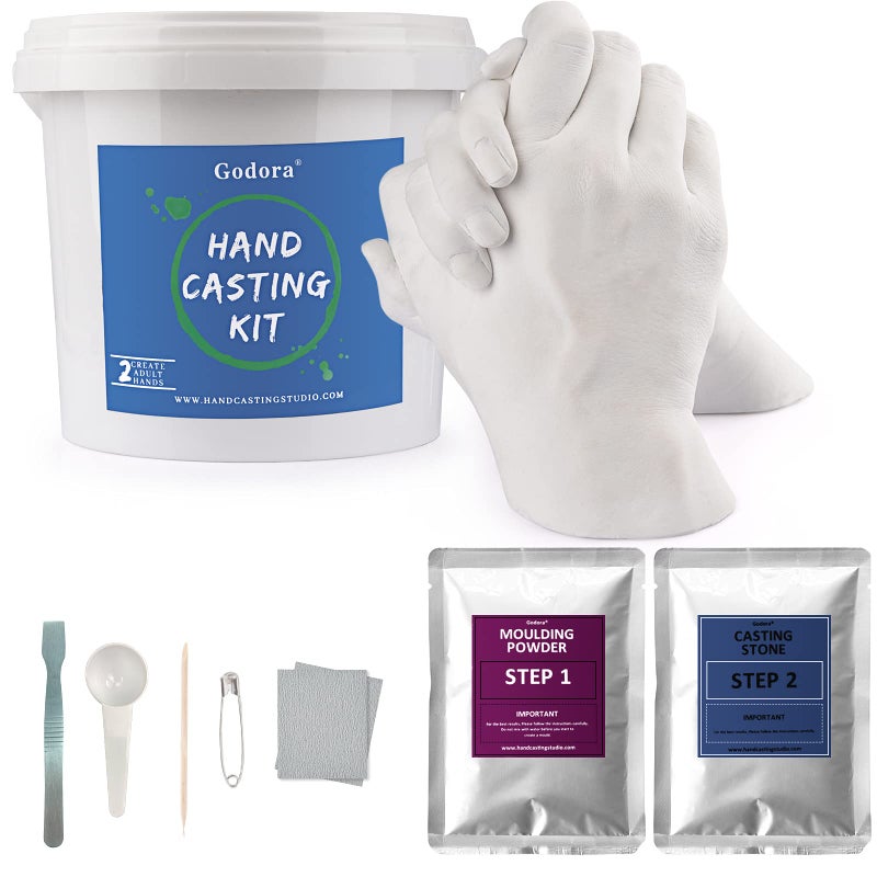 Godora Hands Casting Kit  DIY Plaster Statue Molding Kit & Hand Casting Kits for 2 Adult  Wedding  Friends  Anniversary  Hand Hold Casting Kit for Holiday Activities and Perfect for Couple Gift Ideas - Image 1